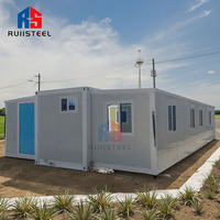 RUIISTETEEL 20 pieds 40 pieds Maison de conteneur moderne préfabriquée isolée et extensible Maison mobile 2 3 4 5 chambres à coucher