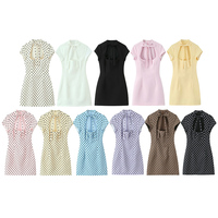 PB&ZA Femme 2026 Nouvelle Collection Été Chic et Tendance Robe Courte Mini avec Nœud Décoratif Vintage Robes Féminines Vestidos Robe Mujer