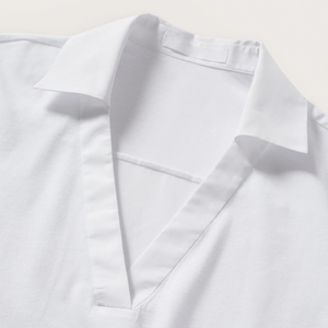 100% algodón básico <span class=keywords><strong>Polo</strong></span> camisa blusas elegantes mujeres Tops para el trabajo camisa blanca - Product Image 2