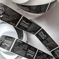 Étiquettes résistantes à l'huile imprimées CMJN en rouleau avec logo personnalisé pour bouteilles d'encre de tatouage et contenants cosmétiques