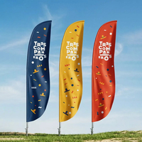 Drapeau de plage et mât avec base en croix, impression graphique personnalisée, bannière publicitaire promotionnelle