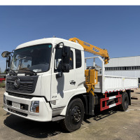 Nouvelle grue télescopique sur camion Dongfeng VR Cummins 210 CV, capacité de 6,3 tonnes, pour forage de poteaux, également disponible en versions 8 et 10 tonnes