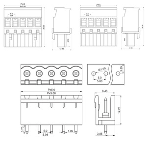 Conector Vertical Enchufable de Entrada Lateral, Macho y Hembra, Contacto de Cobre, Carcasa de ABS, Aplicación Automotriz - Product Image 6
