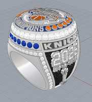 Maßgefertigter Klassischer 2026 New York Knicks Basketball-Meisterschafts-Gedenkring mit Tierdesign und Kanalset der Marke XH