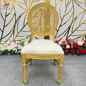 Ventas directas de fábrica apilable reticulum redondo trasero madera Louis silla fiesta sillas de madera para comedor eventos Hotel - Product Image 3