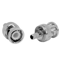 Connecteur coaxial RF BNC en laiton personnalisable mâle/femelle, type à sertir fendu pour câble SYV50-3 RG58