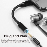 Adaptateur Câble Dongle Audio Auxiliaire Casque USB C Type C Tressé en Nylon Noir Premium vers Jack 3.5mm pour iPhone 17 16 15 Samsung S26 S25