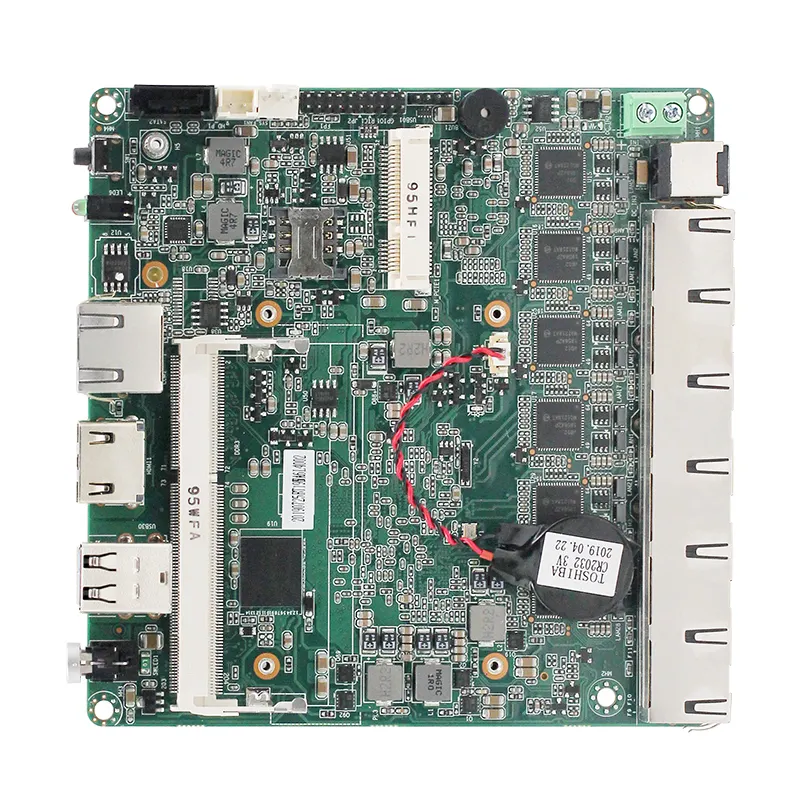 Piesia barato 6 * LAN Intel i225 Firewall J1900 E3845 placa base DDR3 8GB PC Industrial Nano ITX Pfsense servidor enrutador placa base