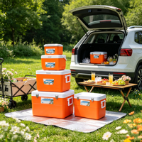 Glacière isotherme multi-tailles à motif lettres, grande capacité, portable, pour camping en extérieur et conservation alimentaire domestique