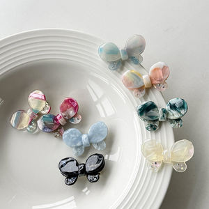 Pinza de pelo de chica de ácido acético con lazo de diamante dulce de color caramelo de estilo coreano - Product Image 4