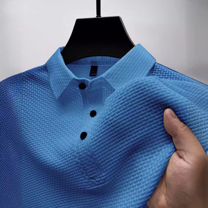 Camisa Polo de Lujo <span class=keywords><strong>para</strong></span> Hombre, de Poliamida y Elastano, Manga Corta, Secado Rápido, Anti-Pilling, Casual, de Negocios, Color Sólido, Corte Ajustado - Product Image 5