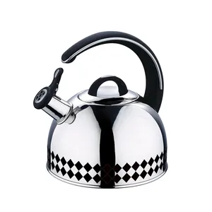 moving handle 2.8L ss201 whistle hot water kettle with color change pattern