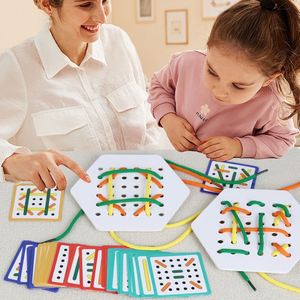 Wooden Educational Double Sided Lacing for 5 to 7 Year Olds-Sewing Cards Develop Fine Motor Skills - Product Image 2