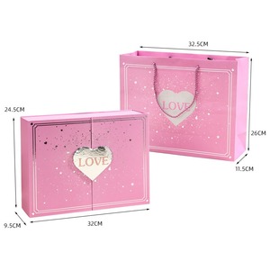 โรงงานผลิตกล่องของขวัญกระดาษแข็งสีชมพูระดับไฮเอนด์สำหรับวันวาเลนไทน์ ขายส่งบรรจุภัณฑ์ช็อกโกแลต สามารถปรับแต่งได้ตามความต้องการ - Product Image 6