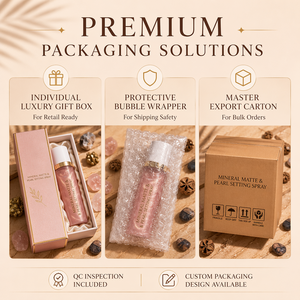HKH Custom Mineral Makeup <b>Waterproof</b> Oil-control Mist Matte Shimmer Finish Vegan <b>Sunscreen</b> Long Lasting Matte Setting Spray - Product Image 5