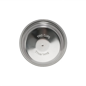 Portafiltro de acero inoxidable de 58 mm con doble taza presurizada para máquina de espresso - Product Image 3