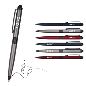 Bolígrafo Metálico de 1.0 mm con Punta Táctil, Color Negro Mate, Personalizable con Logotipo, Ideal para Regalos Publicitarios - Product Image 1