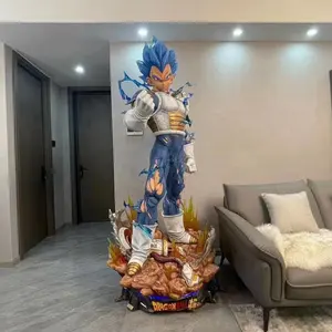 Hete Verkoop Aangepaste Levensgrote 1:1 Glasvezel Hars Dragon Ball Vegeta Standbeeld Goku Beelden Wukong Anime Sculptuur