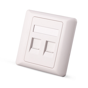 Panel <span class=keywords><strong>de</strong></span> <span class=keywords><strong>Red</strong></span> Tipo 86, Placa <span class=keywords><strong>de</strong></span> <span class=keywords><strong>Red</strong></span> para Pared, <span class=keywords><strong>Toma</strong></span> <span class=keywords><strong>de</strong></span> <span class=keywords><strong>Red</strong></span> Ethernet <span class=keywords><strong>RJ45</strong></span>, Placa Frontal <span class=keywords><strong>de</strong></span> 86x86mm, <span class=keywords><strong>Doble</strong></span> Puerto - Product Image 1