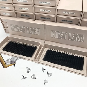 Bandejas de pestañas de fibra Pbt de alta calidad <span class=keywords><strong>C</strong></span> <span class=keywords><strong>D</strong></span> Cachemira esponjosa Cachemira mate oscuro Volumen Suministros de extensión de pestañas individuales - Product Image 3