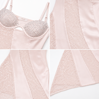 Anjie – Robe mini asymétrique pour femme avec empiècements en dentelle, fabrication OEM/ODM personnalisée, marque privée, vente en gros