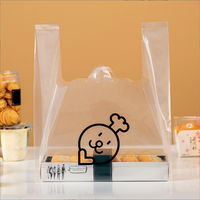 Vente en gros de nouilles en plastique écologiques de qualité alimentaire avec logo personnalisé refermable poignée de gilet à fond carré recyclable de couleur personnalisée