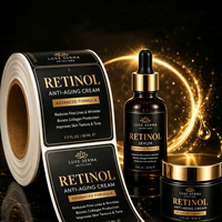 Étiquettes cosmétiques adhésives en vinyle personnalisées, imperméables, recyclables et réutilisables, autocollants d'emballage avec logo privé, découpés à la forme pour parfums