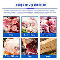 YouBan Scie à os verticale professionnelle, machine de découpe d'os de type sur pied, équipement de découpe de viande congelée et de pattes de porc