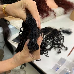 Extensiones de cabello natural rizado Pixie de textura suave de color cabello humano virgen Remy en la extensión del cabello Super doble dibujado sedoso de la fábrica vietnamita - Product Image 2