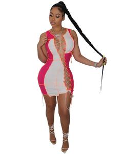 HANO 2024 donna alla moda abiti Sexy Maxi abiti Night Club signore <span class=keywords><strong>Casual</strong></span> <span class=keywords><strong>taglie</strong></span> <span class=keywords><strong>forti</strong></span> abiti estivi da ragazza - Product Image 5