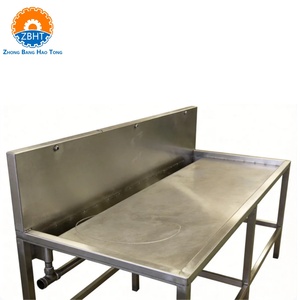 Bac de lavage en acier inoxydable blanc pour l'abattage et le nettoyage des entrailles de porc, équipement de <span class=keywords><strong>boucherie</strong></span>, machinerie d'abattoir - Product Image 4