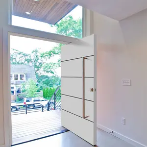 Modern White Pivot Entry Door Pivot Solid Wood Door For Villa