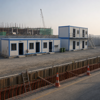 Maison conteneur démontable, dortoir préfabriqué pour travailleurs, bureau modulaire, bâtiment en panneaux sandwich d'acier 20ft 40ft