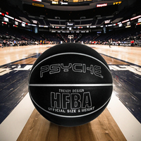 Ballon de basket-ball officiel taille 7 en cuir professionnel avec logo argenté, personnalisé par Psyche