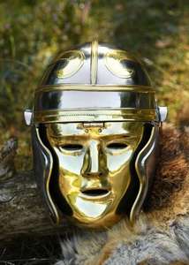Casco Romano de la Herencia Romana, Metal Plateado/Dorado, Accesorio Decorativo para Disfraces, para Parques Temáticos, Eventos Culturales, Históricos - Product Image 6