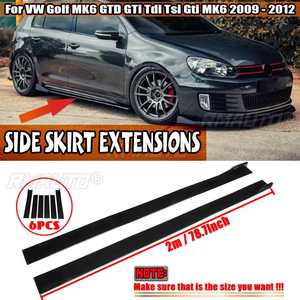 2m Car Side Skirt <b>Splitter</b> Winglet Side Wing Bumper <b>Lip</b> for VOLKSWAGEN for VW for Polo for GOLF Mk5 Mk6 Mk7 for Jetta for Passat - Product Image 1