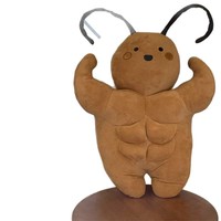 Peluche cafard musclé mignon, jouet en peluche avec abdominaux prononcés, cadeau créatif et amusant, décoration originale