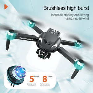 Dron V166 de Fotografía Aérea con Gimbal de Doble Eje de Alta Definición, Aeronave Teledirigida, Quadcopter con Motores sin Escobillas - Product Image 6