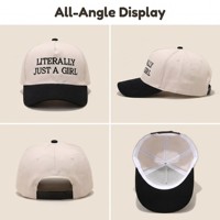 Casquette de baseball 5 panneaux en coton blanc et noir, broderie personnalisée, haute qualité, style A-frame, pour le sport et l'extérieur