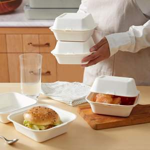 Boîte à <span class=keywords><strong>hamburger</strong></span> jetable anti-fuite, conteneur alimentaire en vrac, emballage de restauration, fournitures à emporter - Product Image 6