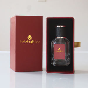 Botella de Perfume Cuadrada de 30ml 50ml 100ml, Diseño Único de Lujo, Botellas de Perfume Vacías Transparentes Reciclables con Tapa de Cuero - Product Image 3