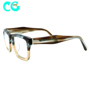 Retro Unisex Acetate Full Rim Optical Eyeglasses Frame Clear Lens Myopia Eyewear Spectacle Glasses Women Men