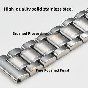 <span class=keywords><strong>Bracelet</strong></span> de montre en <span class=keywords><strong>acier</strong></span> inoxydable adapté à Longines pour <span class=keywords><strong>Seiko</strong></span> <span class=keywords><strong>Bracelet</strong></span> à maillons perlés 5 pièces avec boucle déployante <span class=keywords><strong>Bracelet</strong></span> de montre <span class=keywords><strong>22mm</strong></span> - Product Image 4