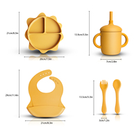 Ensemble d'alimentation pour bébé Huixuan 2026 avec bol à ventouse, assiette compartimentée, bols à ventouse pour aliments, assiette-gobelet pour enfants et tout-petits