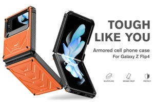 Funda de teléfono móvil plegable dura de Pu de lujo para <span class=keywords><strong>Samsung</strong></span> <span class=keywords><strong>Galaxy</strong></span> <span class=keywords><strong>Z</strong></span> Flip <span class=keywords><strong>4</strong></span> Funda resistente - Product Image 4