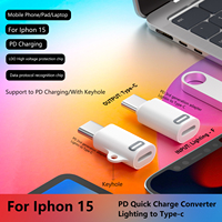 Konverter USB Adapter 8 Pin, USB-C ke Tipe C PD 35W, konektor Plug pengisian cepat, paduan aluminium untuk Laptop & ponsel