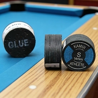 Professional Kamui Athlete 8 Layers 14mm Leather Pool Cue Tip S/M/H Billiards Durable Tip for Sale