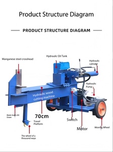 Mini Size Farm Tools Firewood Processor 30-80 Ton Hydraulic Wood Splitter for Sale With CE Certification - Product Image 4