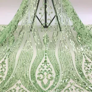 Средневосточный индонезийский сетчатый тюбик с блестками вышитый бисером сетчатая ткань свадебное платье ткань