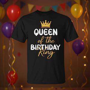 Camiseta Queen Of The Birthday King para él, regalo de fiesta de cumpleaños - Product Image 3
